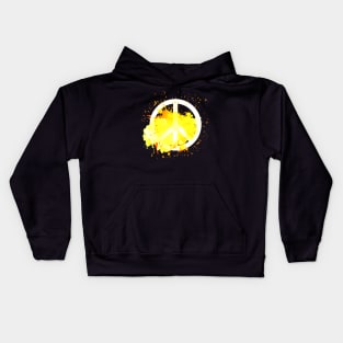 Peace of a Rainbow - Yellow Ochre Kids Hoodie